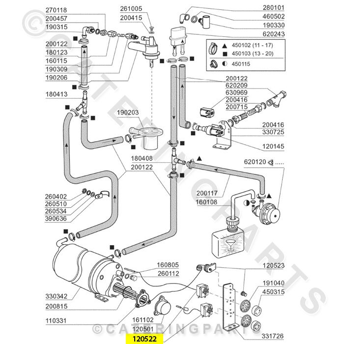 COMENDA 120522 DISHWASHER TANK CONTROL THERMOSTAT 90°C IMIT TR2 9328